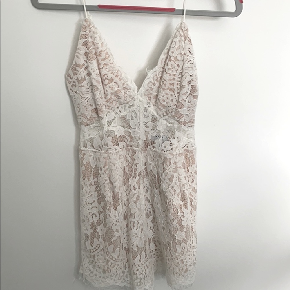 White lace romper